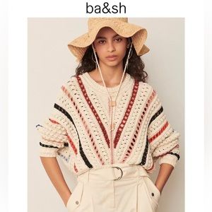 Ba&sh Gardy sweater rainbow cotton size 1 small